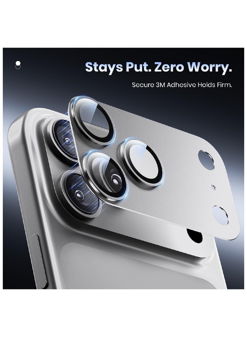 MOBM For iPhone 17 Pro Camera Lens Protector Silver - Image 5